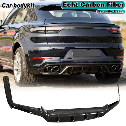 Diffusore posteriore in carbonio attacco posteriore spoiler diffusore adatto per Porsche Cayenne 18-21 - Foto 1 di 11