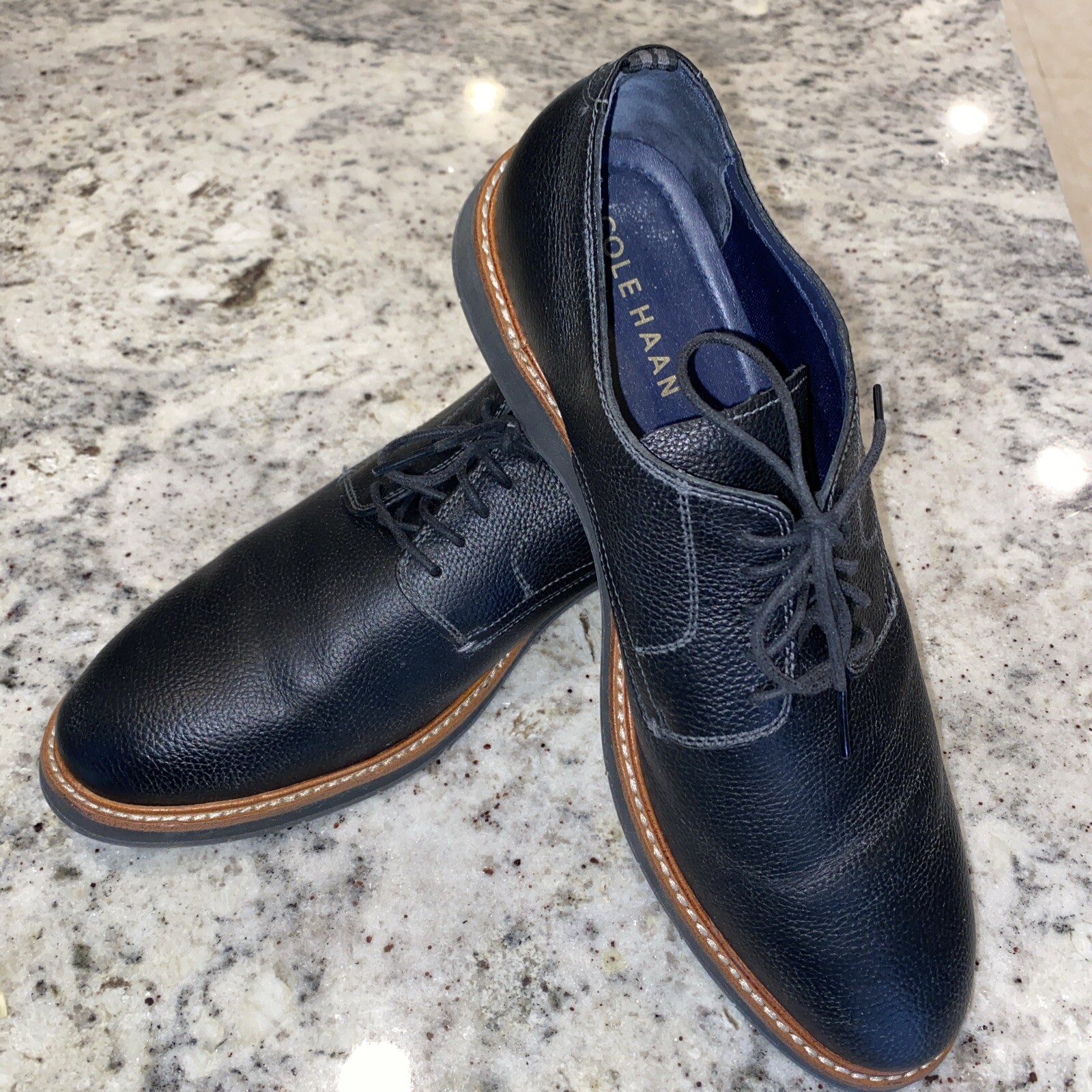 SAOLA Scarpe Cole Haan Grand 360 Uomo 11.5 Nero Oxford Punta Tinta Unita City Smart Morris