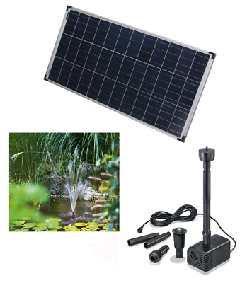 80 W SOLAR BACHLAUF TEICH PUMPE GARTEN GARTENTEICH SPRINGBRUNNEN TAUCH