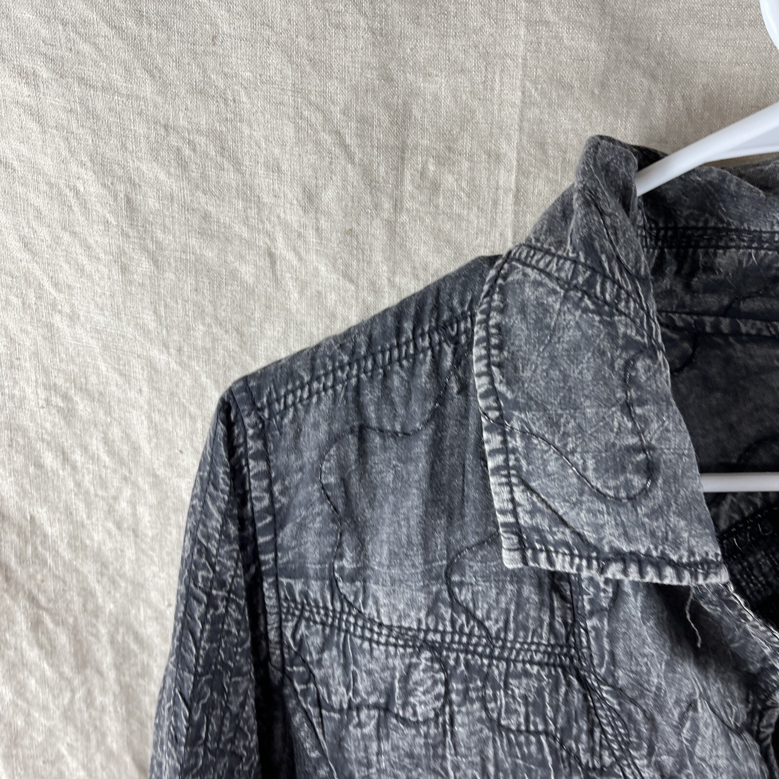 Unique Reversible Women's Gray Patterned Long Sle… - image 8