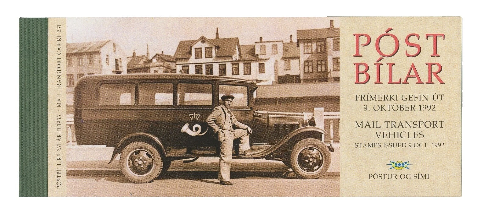 Cars Booklet Icelandic Stamps