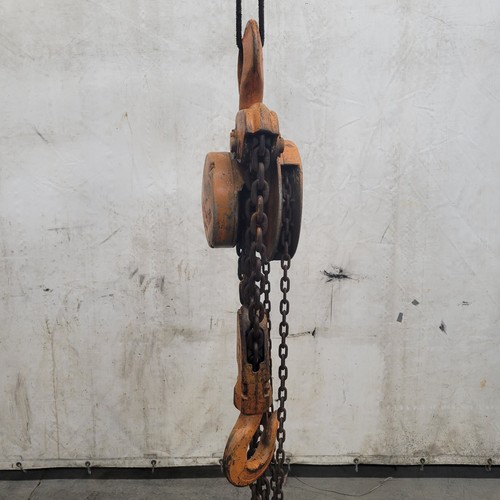 YALE 8 TON MANUAL CHAIN HOIST MIL-H-904E TYPE C PART NO 515544 30' LIFT 18' PULL - Picture 6 of 13