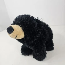 Vintage Wishpets Grady Black Bear Plush Stuffed Animal Toy 2005
