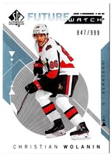 2018-19 Upper Deck SP Authentic Future Watch CHRISTIAN WOLANIN 181 /999 Senators