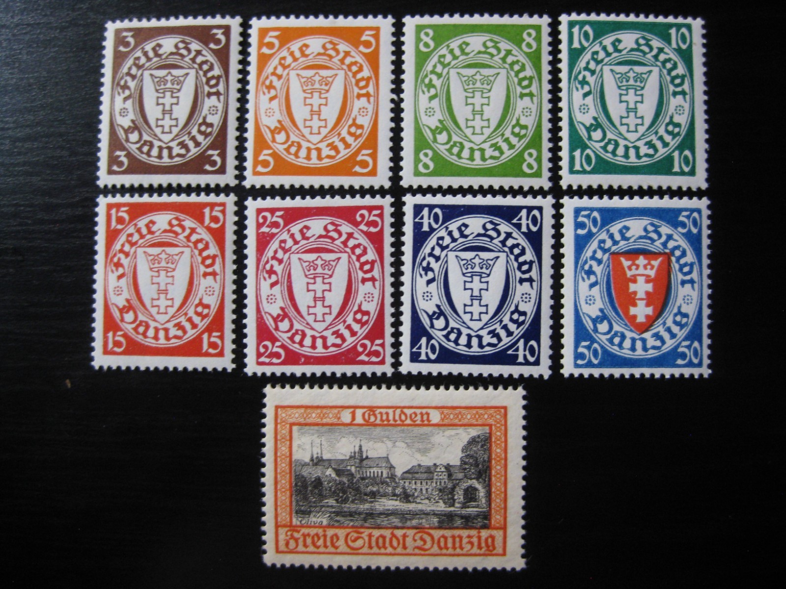 DANZIG GDANSK Mi. #289-297 scarce mint MNH stamp set! CV $120.00