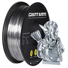  Silk Metallic Silver PLA 3D Printer Filament 1kg Spool, 1.75mm Silk Silver Pla