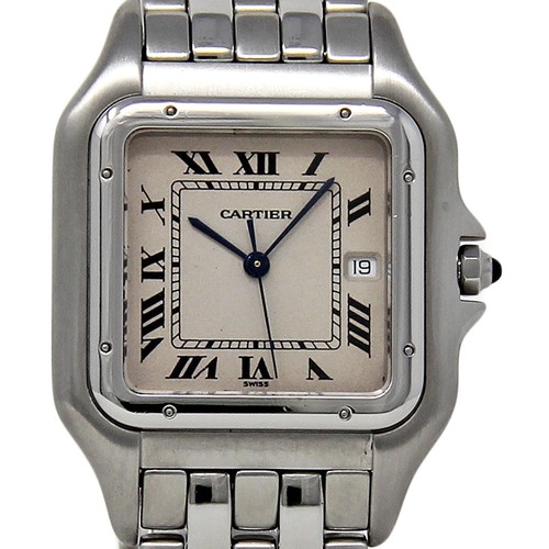 Cartier Panthere Jumbo Stainless Steel W25032P5 White Quartz #621