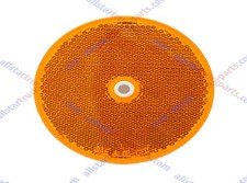 Amber Class A 3-3/16" Round Reflector with Center Mounting Hole 2x 10x 25x