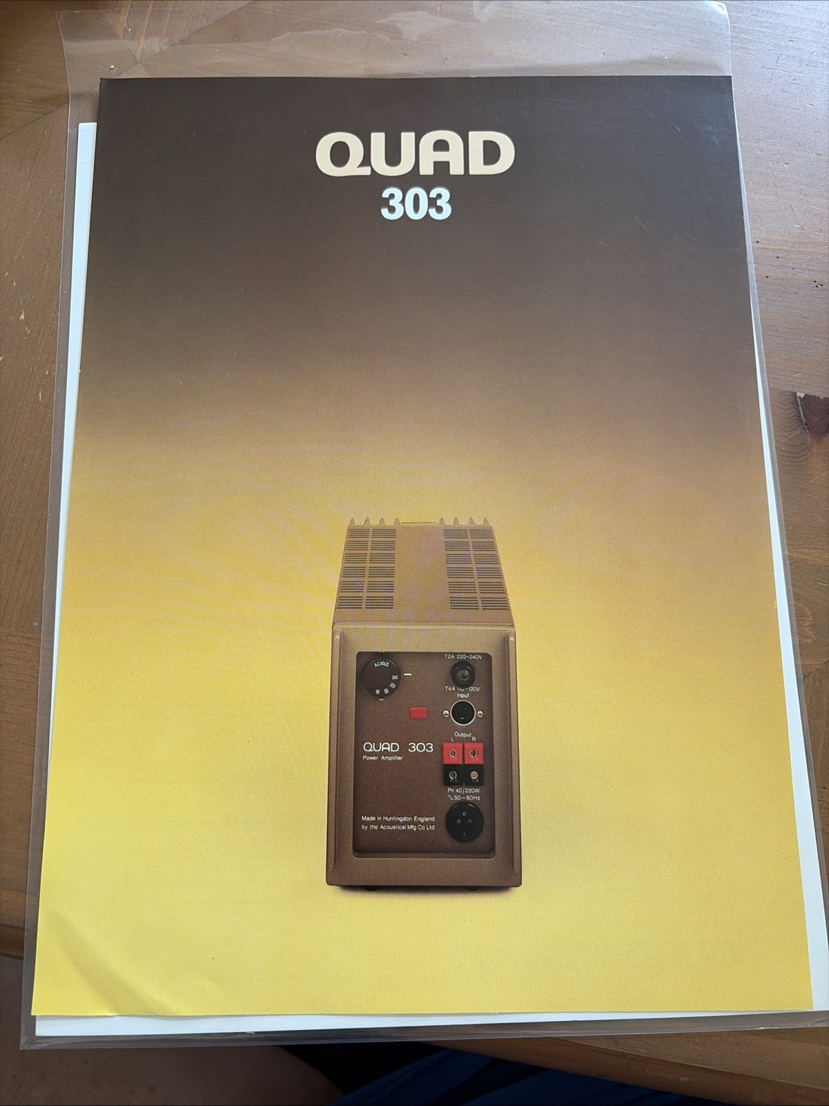 QUAD 303 Power Amplifier Brochure 