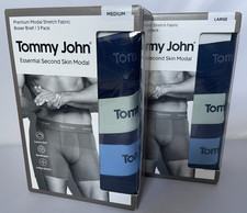 Tommy John Men's Boxer Briefs Underwear Second Skin Premium Modal 3 Pk M / L/XL