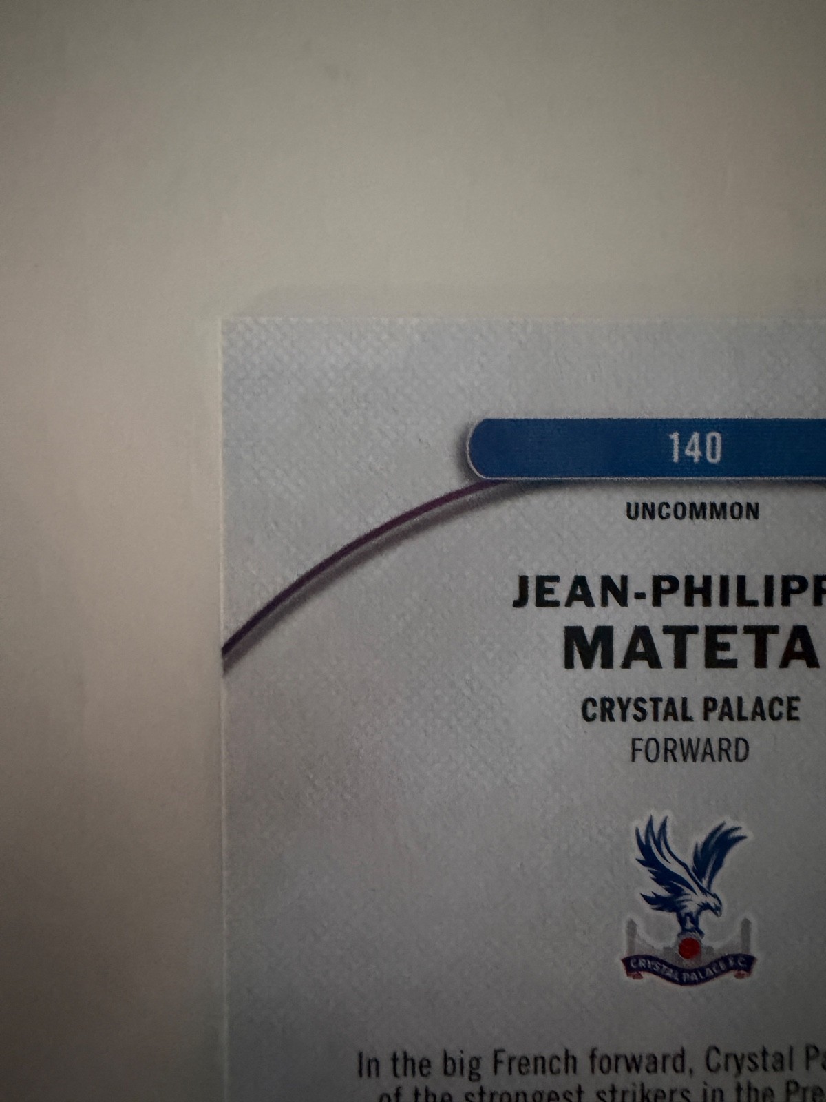 2026 Topps Finest EPL Jean-Philippe Mateta 1/1 Superfractor NM/Mint  view 8