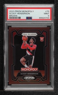 2023 Panini Prizm Monopoly Brown /249 Scoot Henderson PSA 9 MINT Rookie RC 1g0v