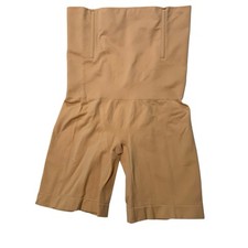 Women 3XL Beige High Waist Body Shaper Shorts Boned Tummy Control Thigh Slimmer