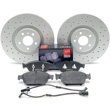 F&Uuml;R AUDI A7 3.0 BiTDI 4G QUER GELOCHT BREMSSCHEIBEN VORNE APEC SCHWARZ BEL&Auml;GE 356mm