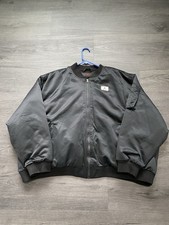 Jordan Nike Flight Black Oversized Bomber Jacket Full Zip Logo