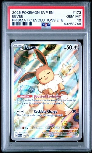 2025 Pokemon Prismatic Evolutions Eevee ETB Promo PSA 10