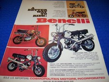 1970 BENELLI BUZZER/HORNET/TRAIL/VOLCANO/DYNAMO/WOODS 1-PAGE SALES AD (285RR)