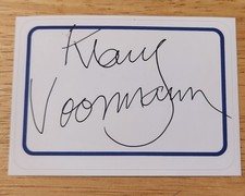 Autographed Klaus Voormann bookplate w/coa  BEATLES ALBUM COVER ARTIST