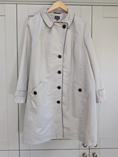 Ladies M&S Collection Beige Showerproof Mid Length Mac Trenchcoat Smart UK22 VGC
