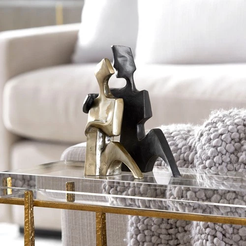 Uttermost Affection Bronze Gold Sculpture, Set of 2 - 8.25 H X 8 W X 2.75 D - Picture 2 of 6