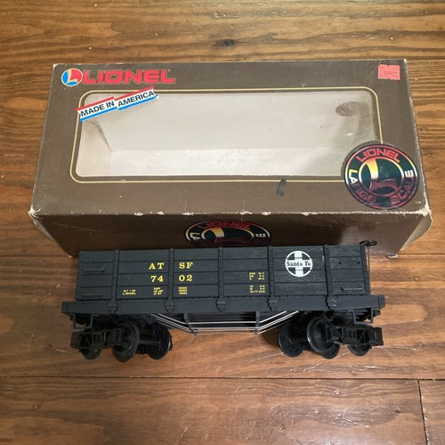 Coche góndola Lionel a gran escala Santa Fe calibre G con caja 7402 negro | Condition: Used