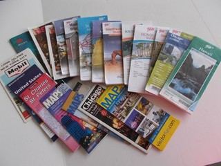 Vntg Lot of 20 AAA Road & World Maps Mobile Oil NY& Rand McNally USA KC Chicago