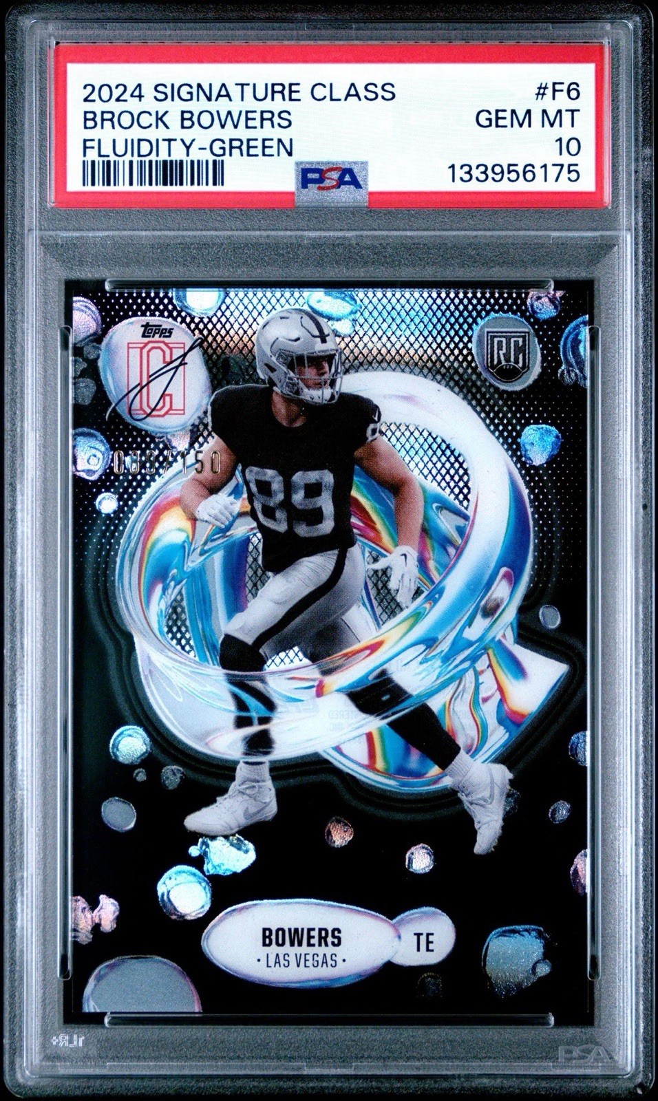 Brock Bowers Topps Signature Class Fluidity #F6 Green