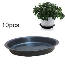 10 Pack Black Flowerpot Trays for Drainage and Protection in For Home Garden