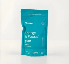 NEW - Big Pack 90 pcs NeuroGum Energy Caffeine Gum WINTERGREEN Flavor