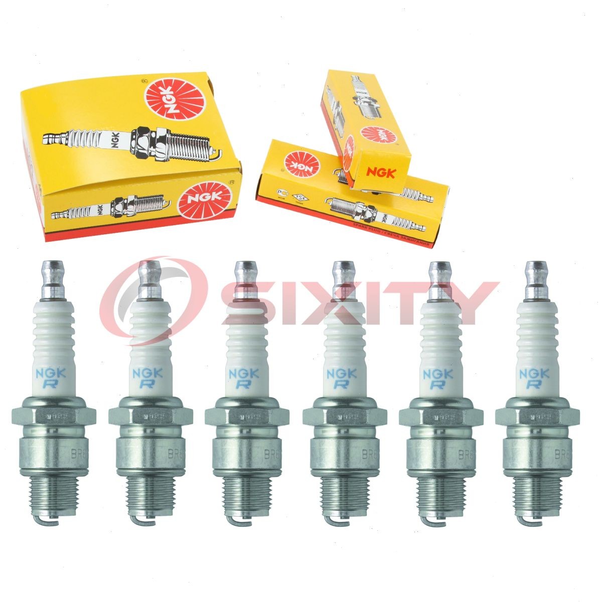 6 pc NGK 1445 BR7HS BLYB Standard Spark Plugs for WR5AP WR5AC WR5A W22FSR-U ml