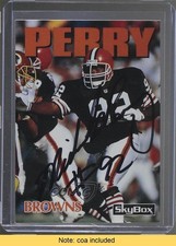 JSA Certified 1992 Skybox Impact Michael Dean Perry #3 COA Auto 1u0