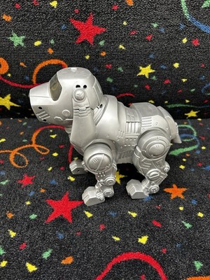 Vintage Tekno Silver Robotic Puppy Dog Motion Interactive Toy Quest (READ DESC)