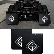 24x24mud Flaps For Semi Trucks Tractor Trailer 15thick Polymer Black 2pcs