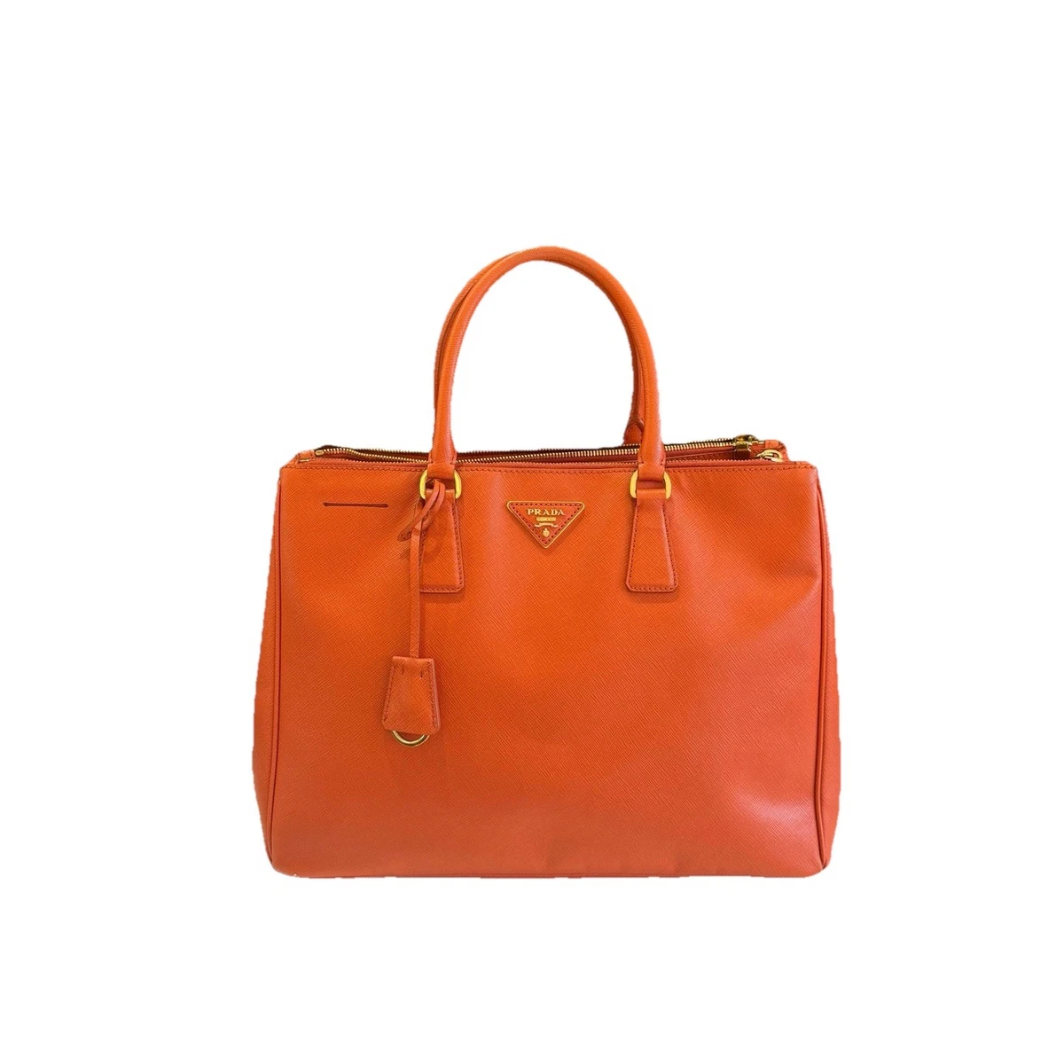 PRADA Leather Exterior Orange Bags & Handbags for Women for sale