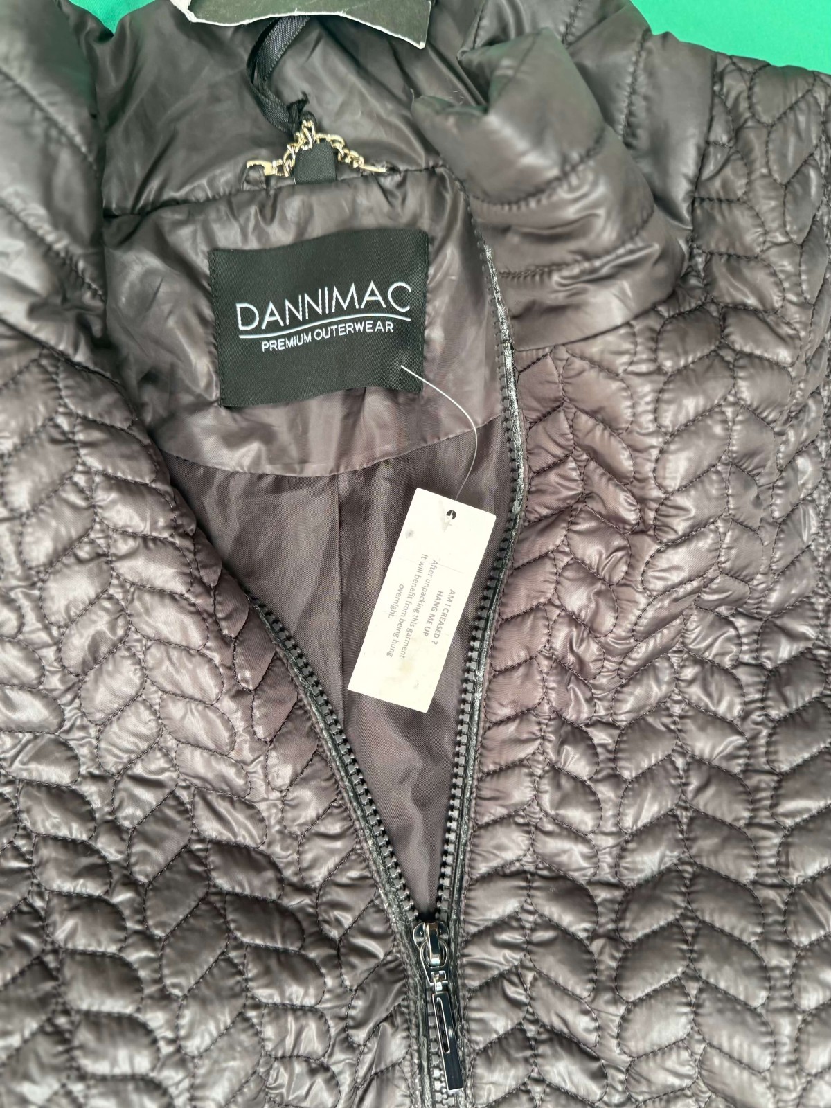 DANNIMAC Women’s Quilted Jacket Black Size 28 Plus Lightweight Zip Coat image 5