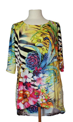 Neu Brilliants Shirts*Bluse Pullover Glitzersteine Spitze Blumen Edel Gr.40-42