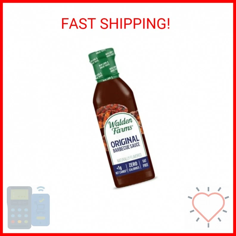 Salsa barbacoa original Walden Farms - cero calorías, baja en carbohidratos, ceto-friendly, Ve Foto 2 de 2