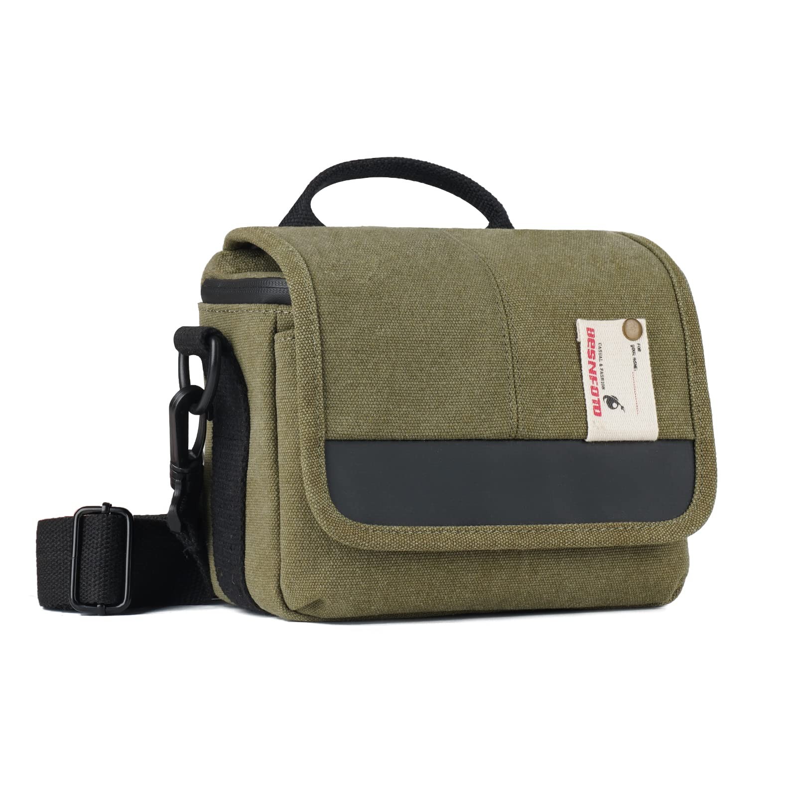 Small Waterproof Canvas Shoulder Bag for Mirrorless Cameras Cute Purse Style