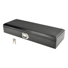 Steel 35"X13"X6.4" Black Tool Box Truck Bed Pickup Trailer Storage Toolbox+Lock