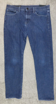 ARMANI EXCHANGE Straight JAMBE DROITE Mens Jeans Blue Stretch Zip Sz 33S/C