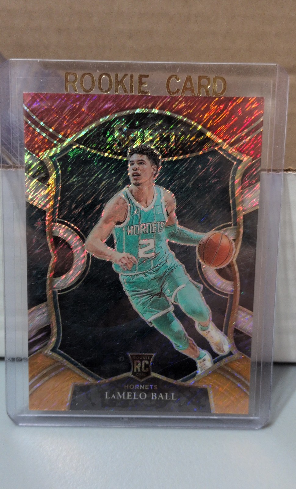 2020-21 Panini Select - Concourse LaMelo Ball #63 Red White Orange Shimmer Prizm