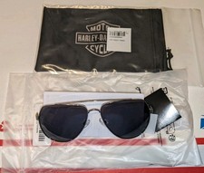NEW Harley-Davidson Men's Metal Aviator Sunglasses, Nickeltin Frame/Smoke Lenses