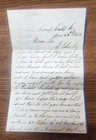 1862 US Civil War Solider Letter From Camp Cobb Wilmington, NC.