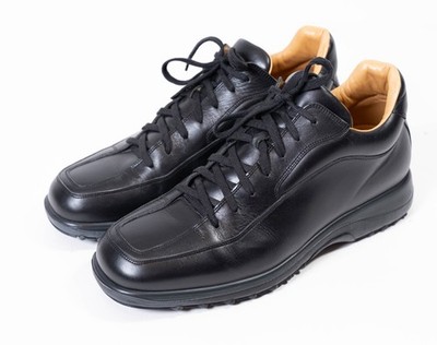 Santoni Club Ankle Boots / Fashion Sneakers Mens Size 9.5 US Black ITALY Leather