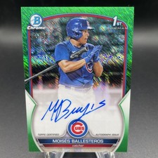 2023 Bowman Chrome Moises Ballesteros Green Shimmer Refractor Auto /99 Cubs