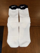 Nike Elite Versatility Socks White / Black - NWOT - Lg - 1 Pair