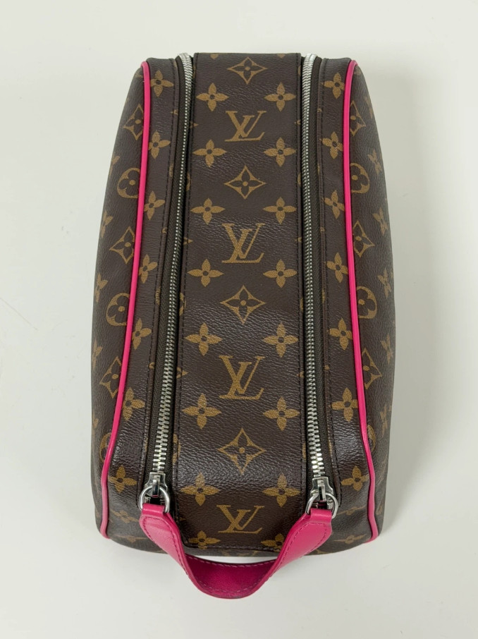 Louis Vuitton Dopp Kit Monogram Macassar Pondichery Pink Golf Pouch Toiletry Bag image 3
