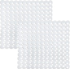 2 Pack Kitchen Sink Mat Plastic Protect PVC Dish Drying Pad 11x11 Inch Clear