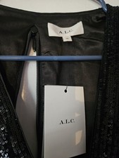 ALC Lou Sequin Midi Dress Black, Cut-Out, Cocktail, Resort, Glam