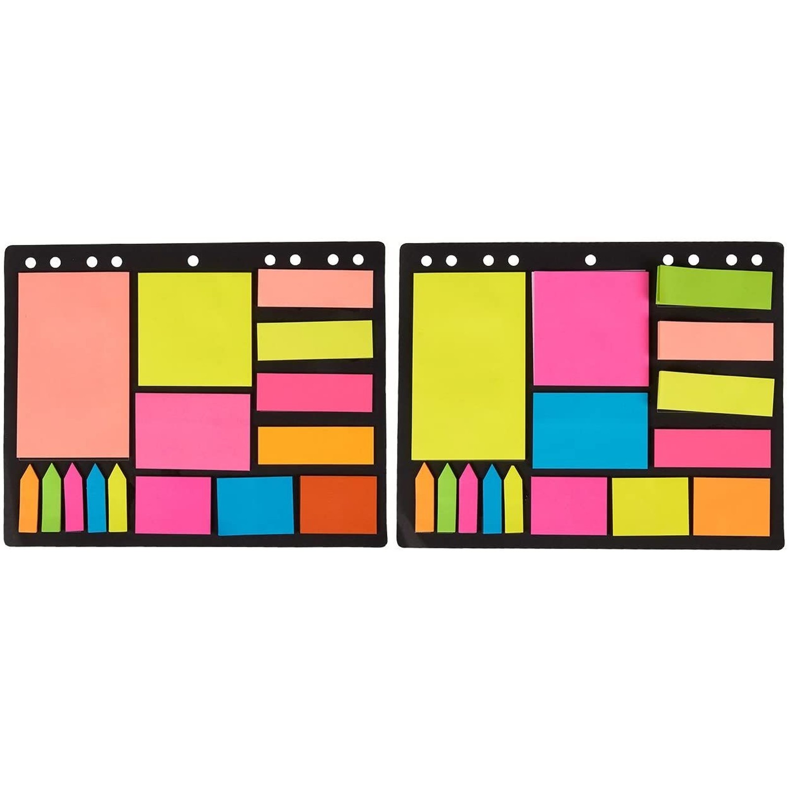 2 Pack Binder Index Sticky Notes, 600 Pcs Assorted Sizes Variety Pack-image